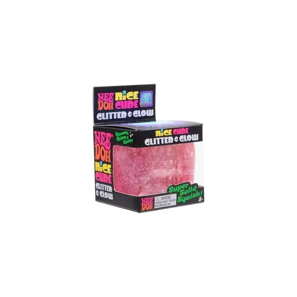 BUNDLE OF 3 - NeeDoh Nice Cube Glitter & Glow Squishy Toy Random Color - Picture 9 of 11